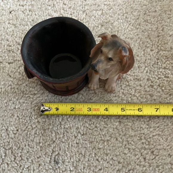 Vintage Collie resin Figurine planter or treat holder. - Picture 8 of 12